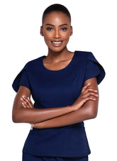 Mahoney Navy Blue Scrub Top