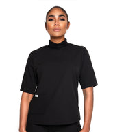 Turtleneck Scrub Top (Black)
