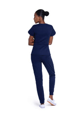 Mahoney Navy Blue Scrub Top