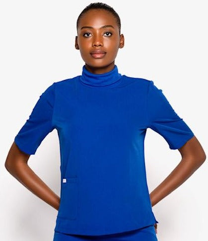 Turtleneck Scrub Top (Royal Blue)